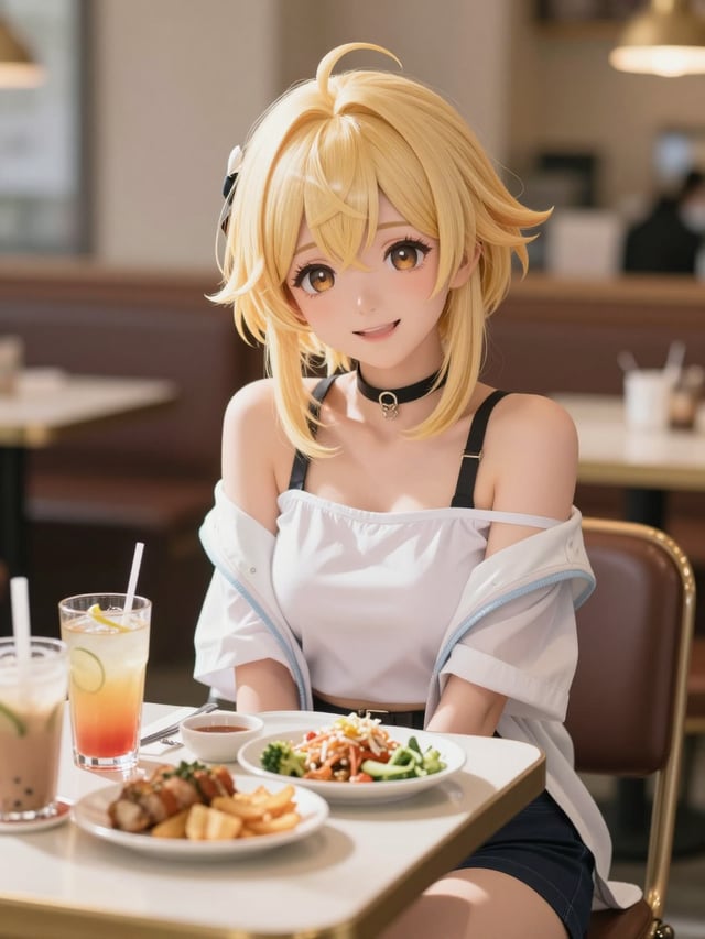 Masterpiece, best quality, extremely detailed, single, 1girl, solo, furina (genshin impact), casual 