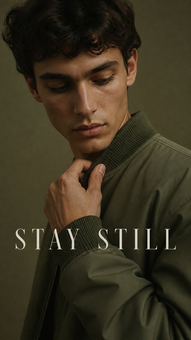 Luxury editorial portrait.