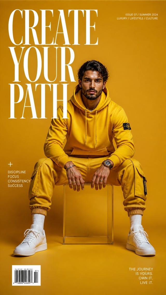Luxury editorial portrait.