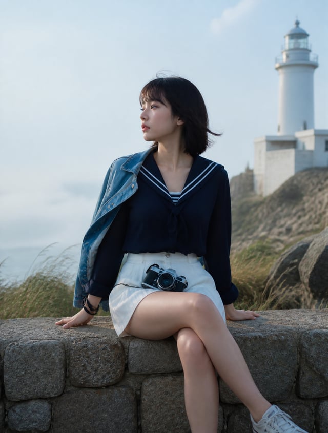A quiet, realistic 9:16 portrait rendered with the soft atmospheric stillness of a Ghibli morning sc