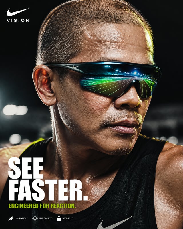Act as a senior commercial sports art director specializing in global performance campaigns for Nike
