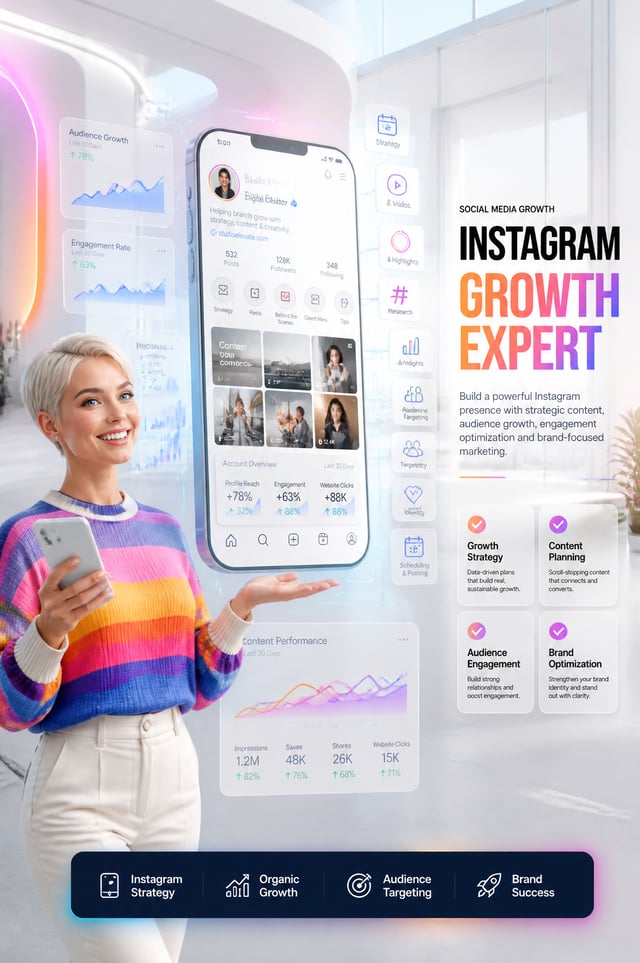 TURN FOLLOWERS INTO CUSTOMERSAspect Ratio: 2:3Create a premium commercial advertising illustration f