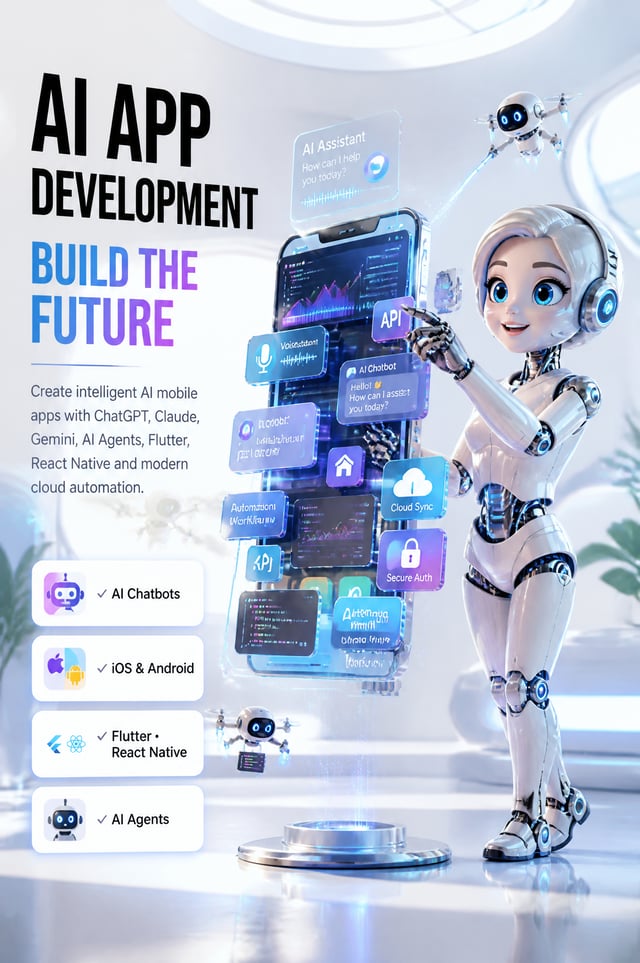 Concept 2 — Pixar AI Robot Building a Mobile AppAspect Ratio: 2:3 Ultra-Detailed PromptCreate an ult