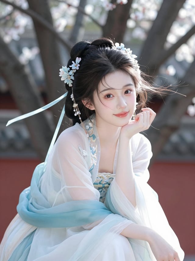 Full body shot, an 18-year-old petite Eastern Chinese girl with infantile youthful face, sharp chin,