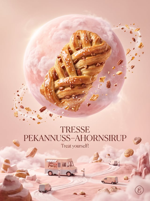 Ultra-Premium Advertising Poster – Tresse Pekannuss–AhornsirupCreate a single ultra-premium cinemati