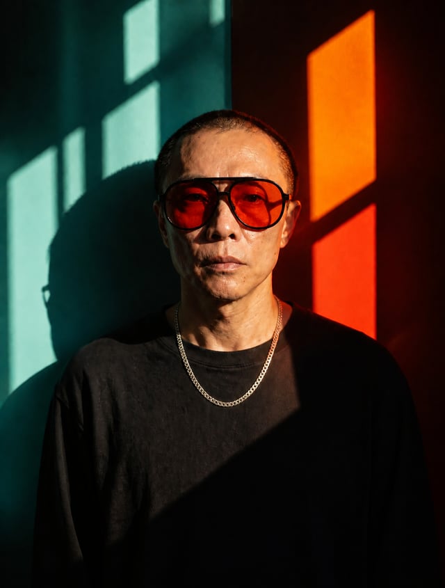 Oversized Retro Style thick frame Aviator glasses with red lenses.