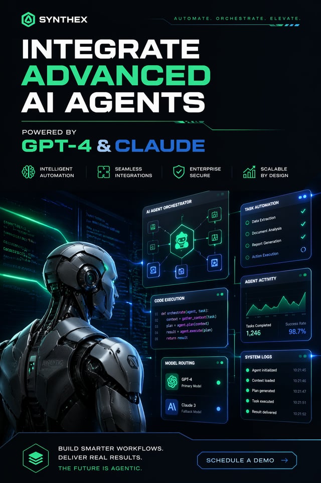 A premium, highly scientific vertical social media ad focusing on software automation. The lower hal