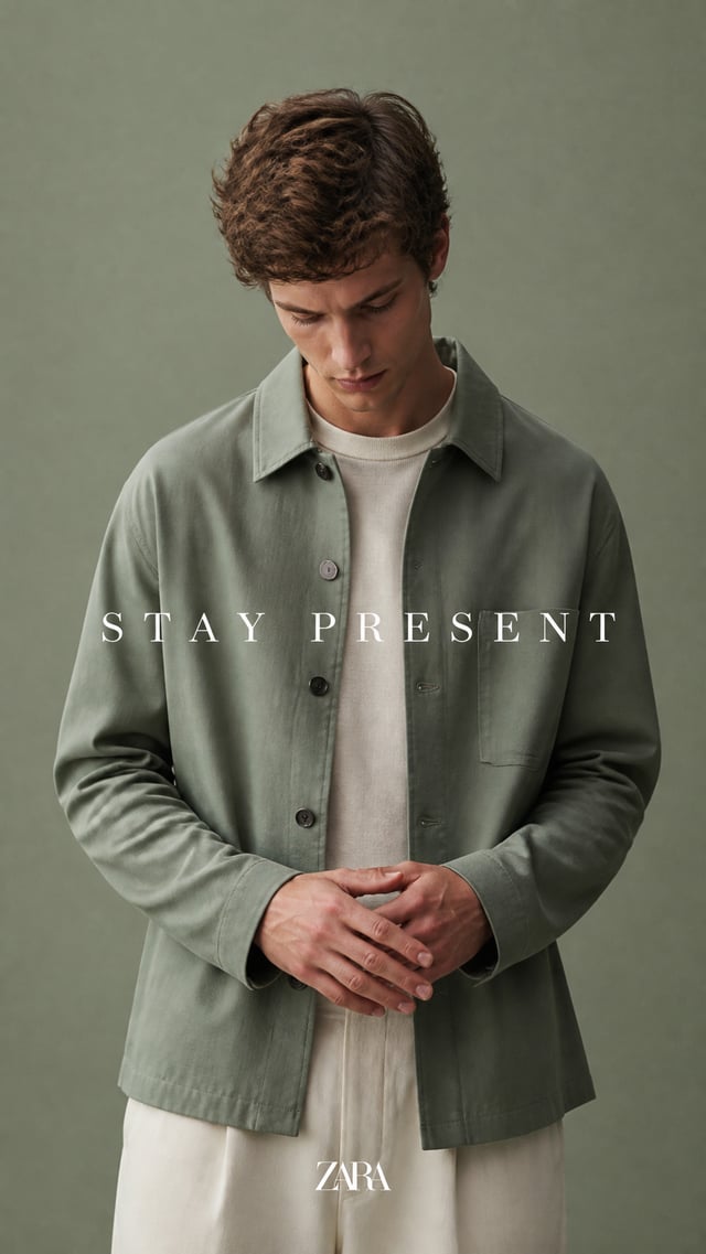 Premium Zara fashion editorial.