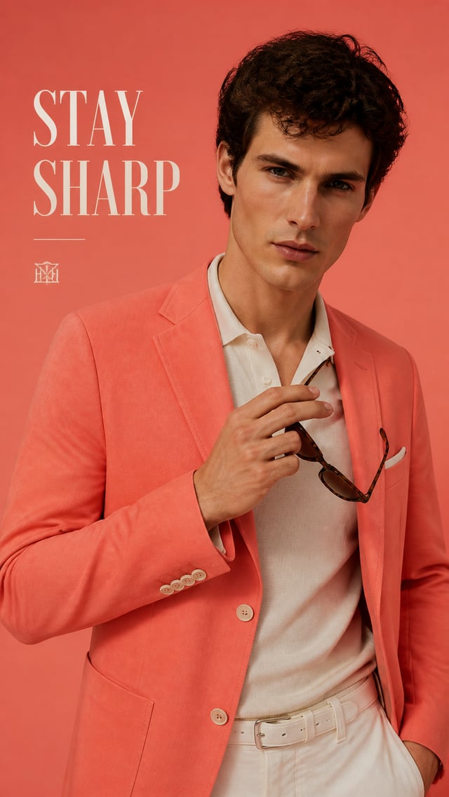 Premium menswear editorial.