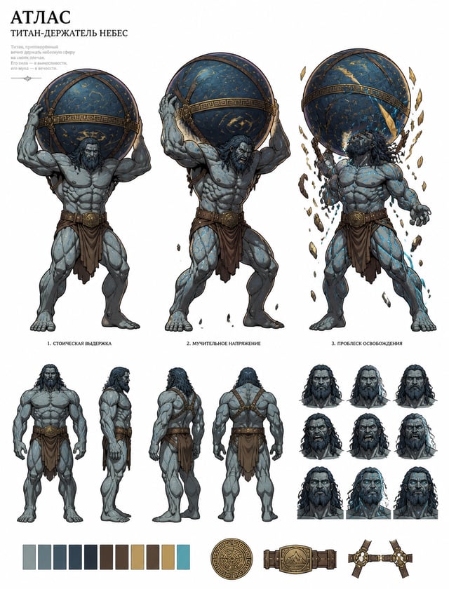 Full body editorial character reference sheet, clean white studio background, classic animation layo