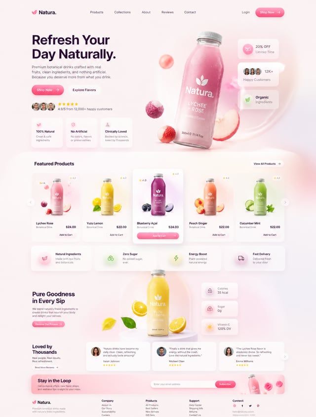 This UI has a very distinct visual language. What makes it feel so appealing is not just the pink co
