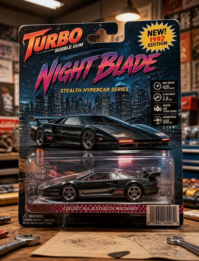 Ultra-premium collector's packaging and product advertisement poster featuring a brand new, complete