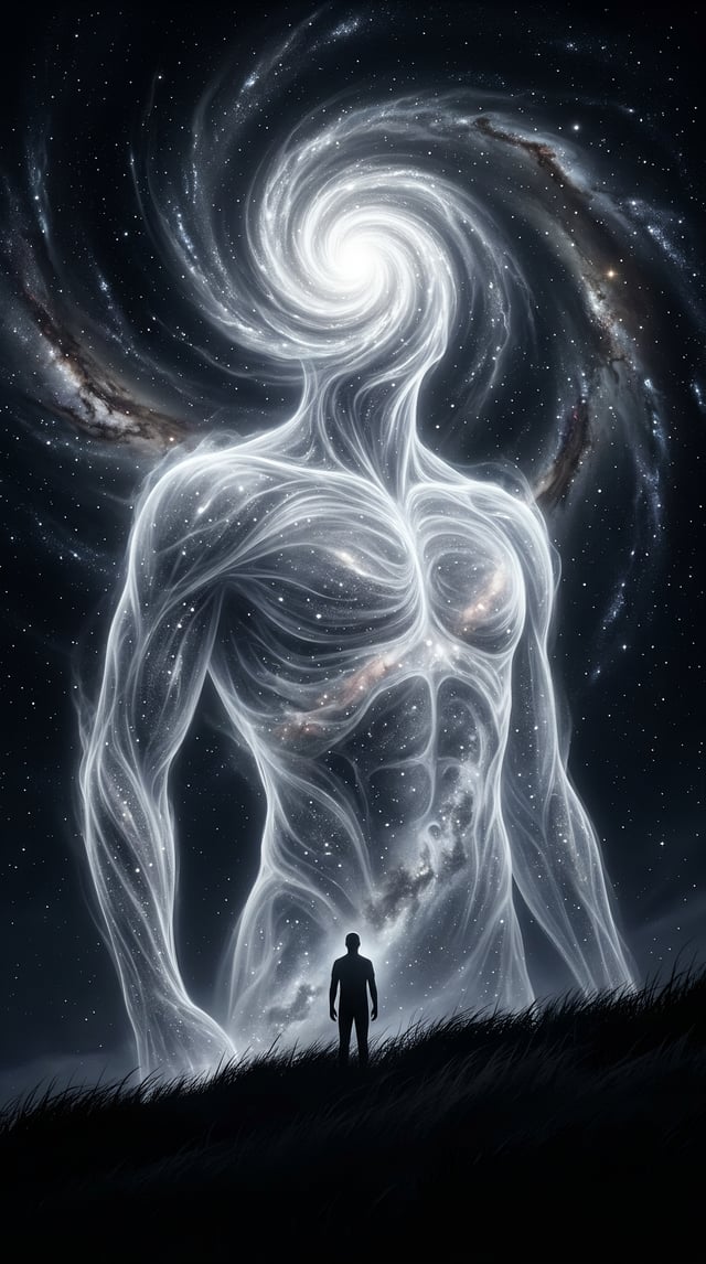 Create an ultra-premium vertical cosmic fantasy illustration that preserves the exact core structure