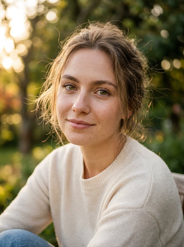"Ultra-realistic cinematic portrait of a beautiful young Caucasian woman, 20 years old, natural fair