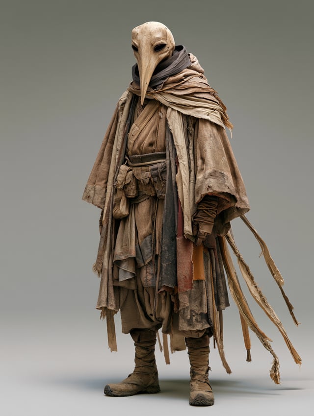 Character ConceptCreate an original mysterious wandering humanoid character inspired by the minimali