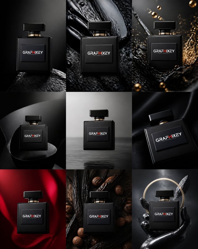 3×3 grid (4:5) luxury campaign, product centered and consistent across all 9 shots.