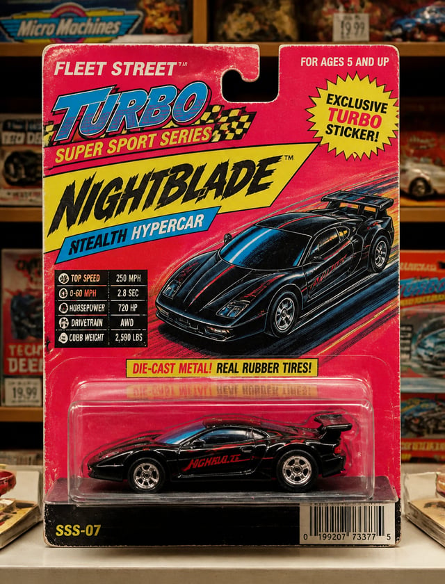 Ultra-premium collector's packaging and product advertisement poster featuring a brand new, complete