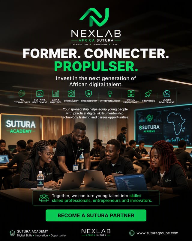 Create a premium corporate sponsorship campaign for SUTURA Academy, the education and digital skills