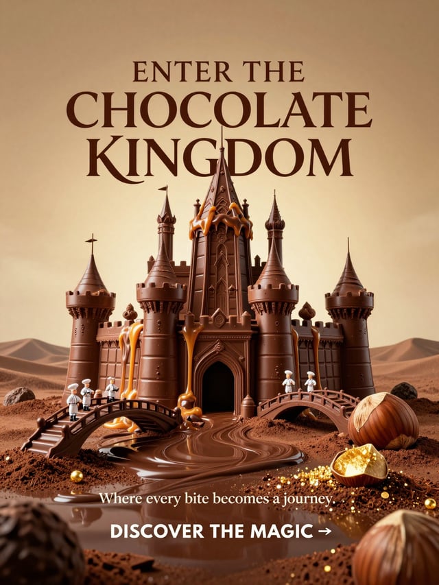 l Chocolate — “ENTER THE CHOCOLATE KINGDOM” Create a breathtaking premium chocolate advertising post