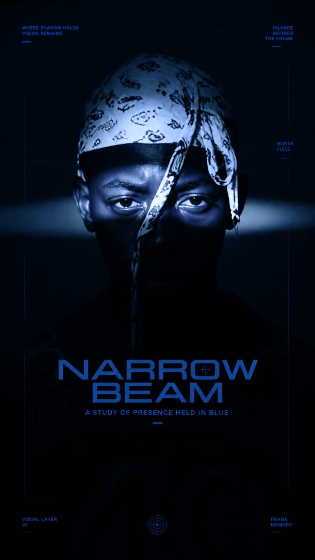 the character in reference image 1 Create a 9:16 high-end experimental portrait poster with a clean 