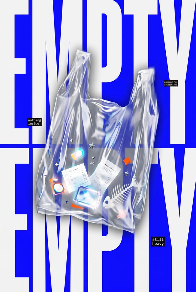Experimental pixel-glitch poster design, hybrid retro-futurist graphic composition, oversized distor