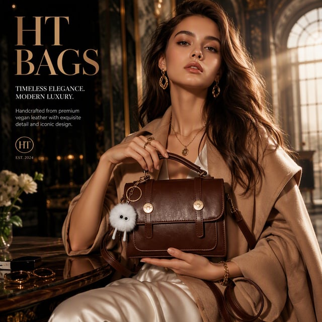 Create an ultra-premium luxury fashion campaign poster inspired by elite European fashion houses and