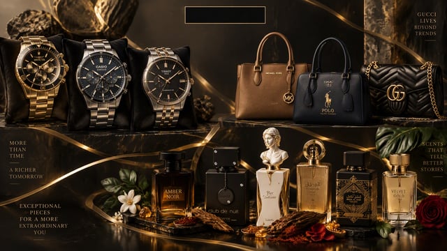 A hyper-detailed, photorealistic luxury advertising poster with an artistic and decorative quality, 