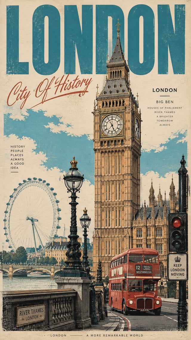 Vintage travel poster, mid-century screen-printed aesthetic. The composition features the Elizabeth 
