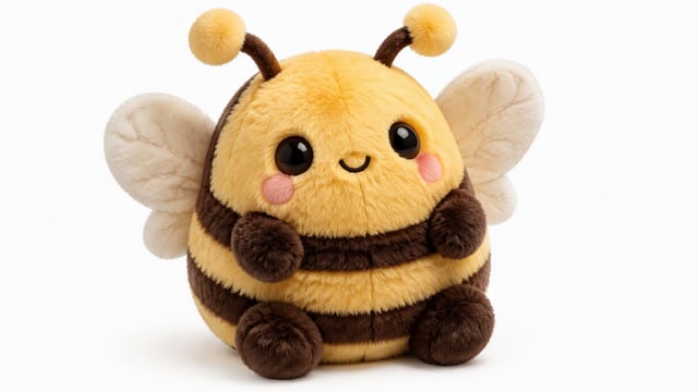 Create a hyper-realistic 3D render of a [emoji] as an ultra-cute, soft plushtoy, designed to look li