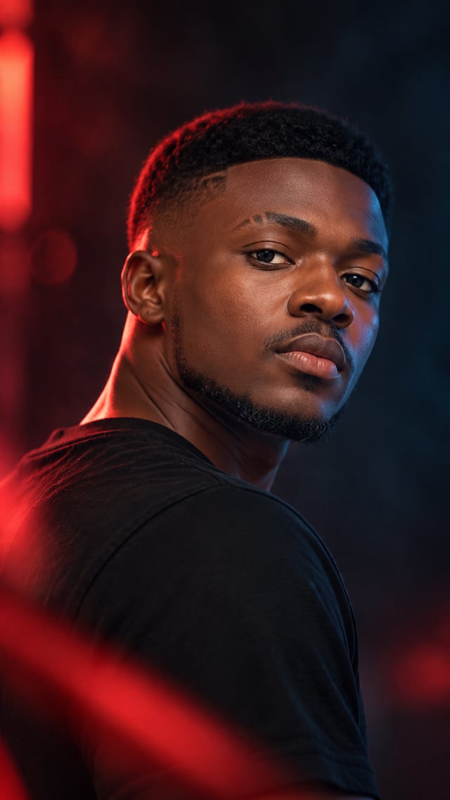 Cinematic portrait of Arthur Ferreira, captured with a 85mm f/1.4 lens to ensure precise facial iden