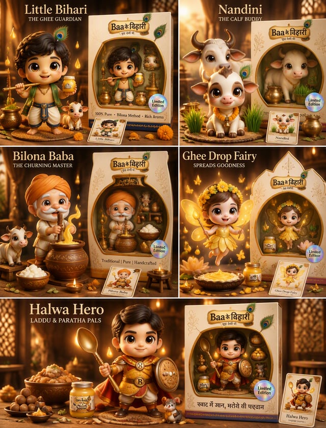 🪈 1. Little Bihari, the Ghee Guardian