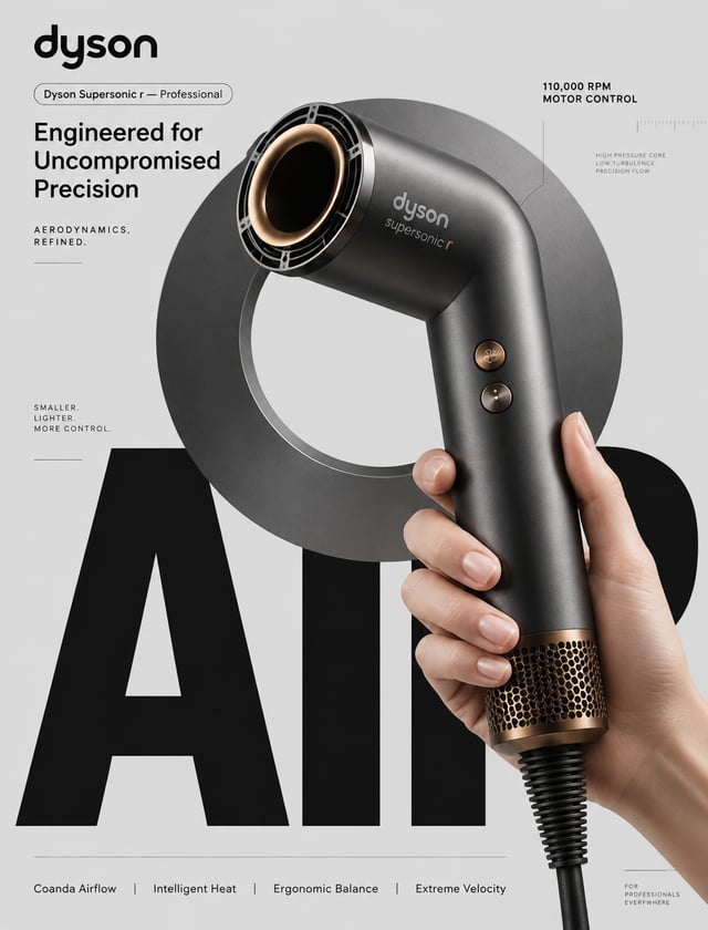 戴森吹风机 (DYSON SUPERSONIC R) — “ENGINEERED AIRFLOW” # ------------------------------------------------