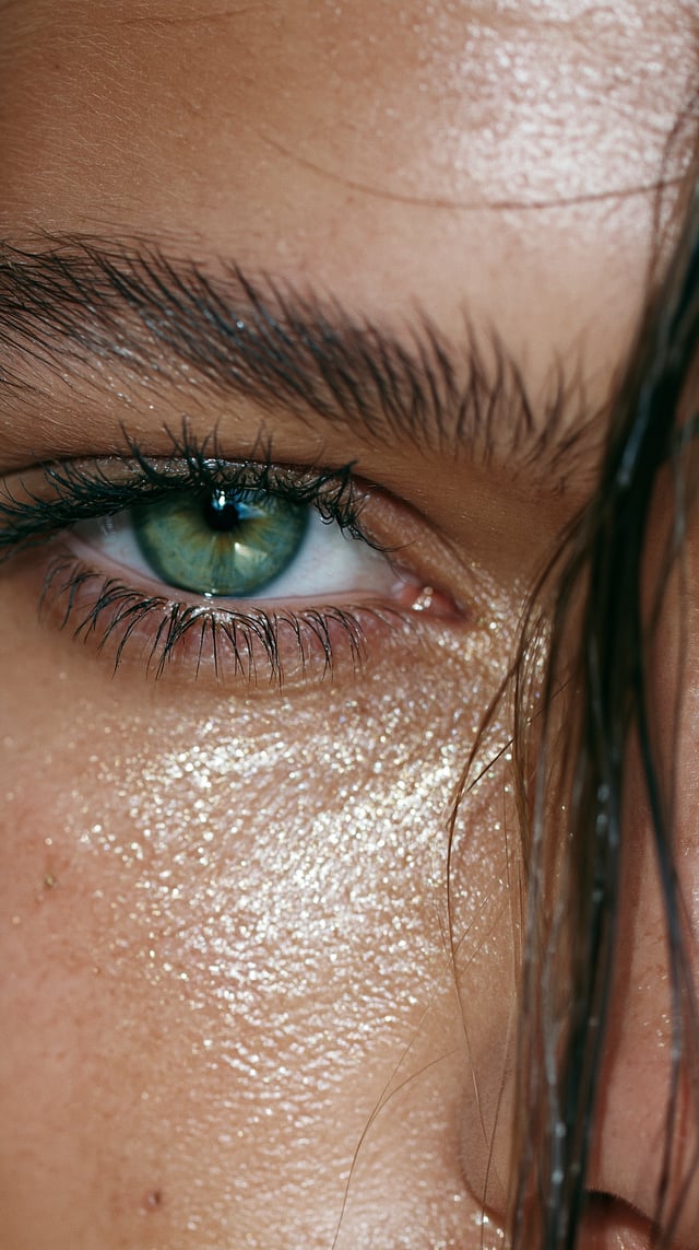 extreme close-up beauty portrait