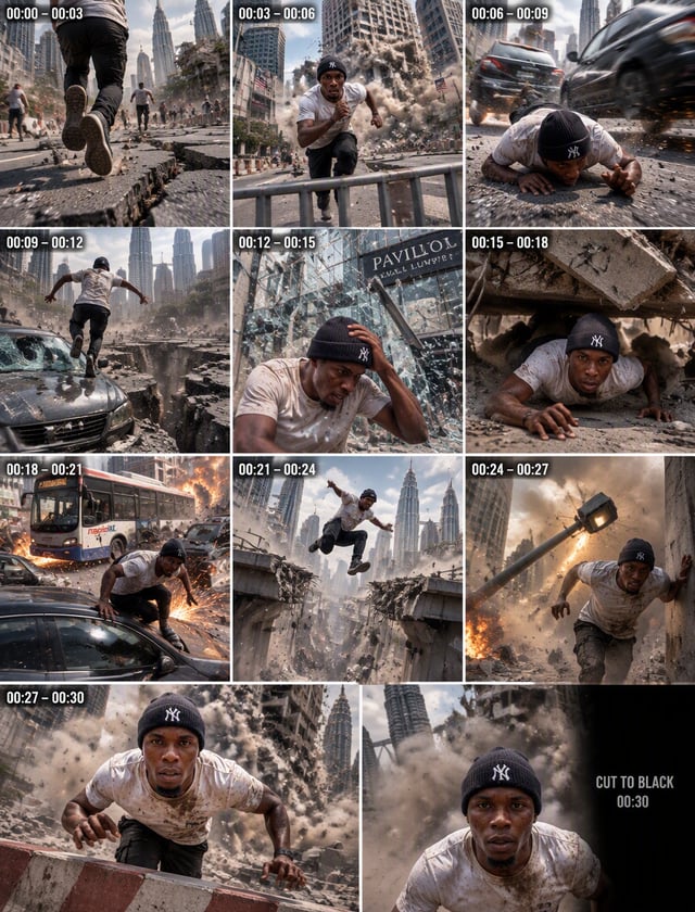STYLE: Hollywood disaster-action film, photorealistic live-action, ARRI Alexa 35, anamorphic cinemat