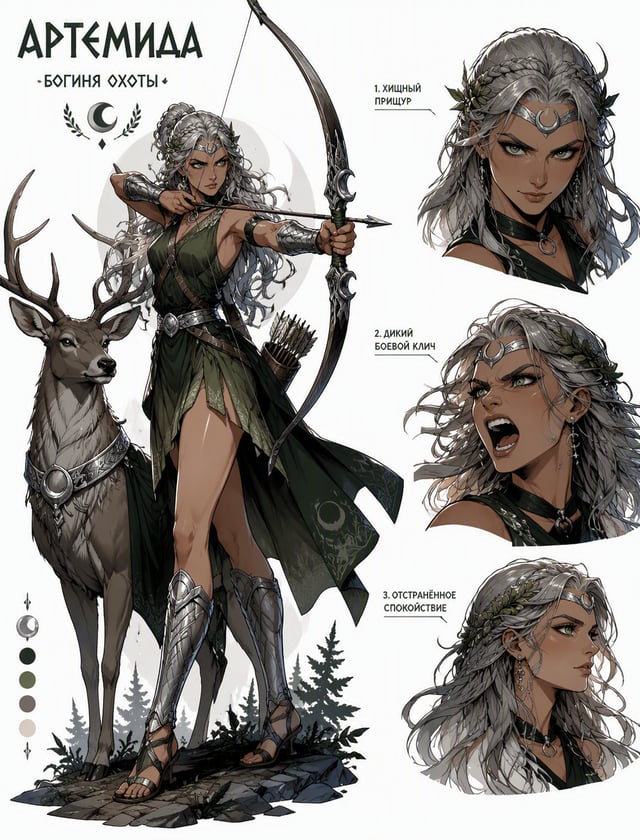 Full body editorial character reference sheet, clean white studio background, classic animation layo