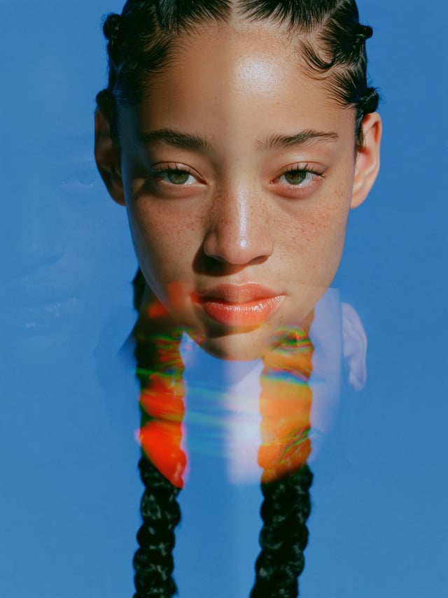artistic portrait of a beautiful character in a cheeky dramatic expression