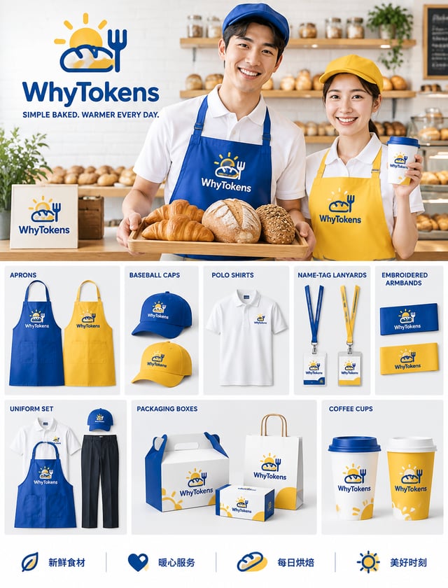 MASTER PROMPT — WHYTOKENS BAKERY BRAND IDENTITY PRESENTATION BOARD