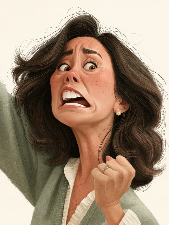 artistic portrait of a beautiful character in a cheeky dramatic expression