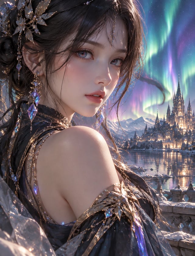 A stunningly beautiful young woman, Highly Stylized Face, Fantastically Intricate, Detailed, Extreme