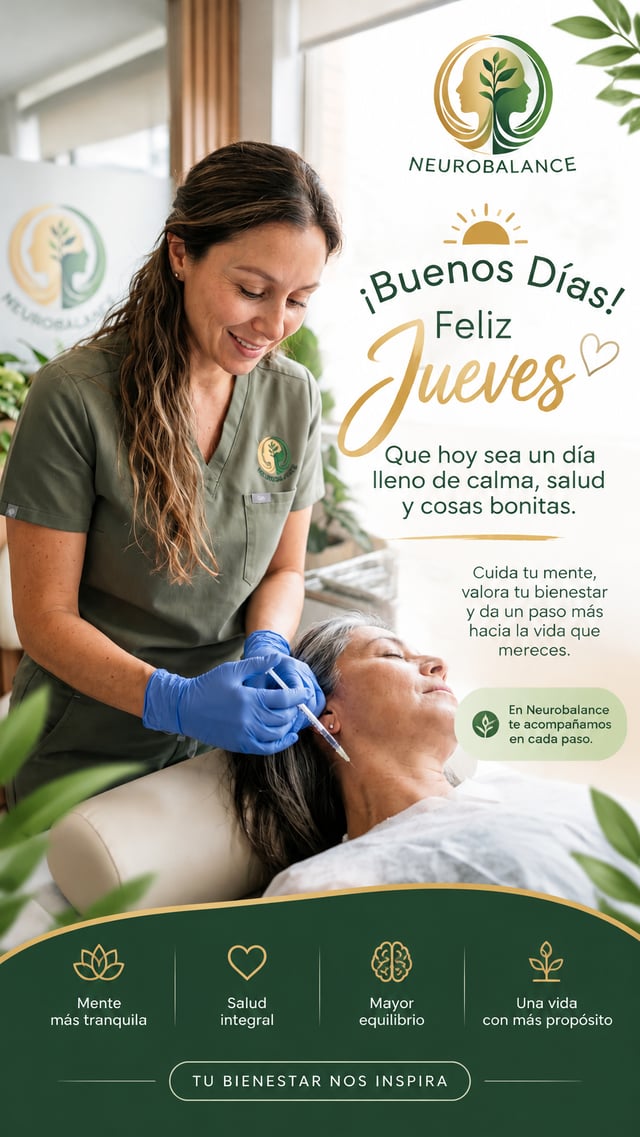 Mensaje de buenos dias para los clientes de neurobalance, utiliza la imagen para poner el texto corr