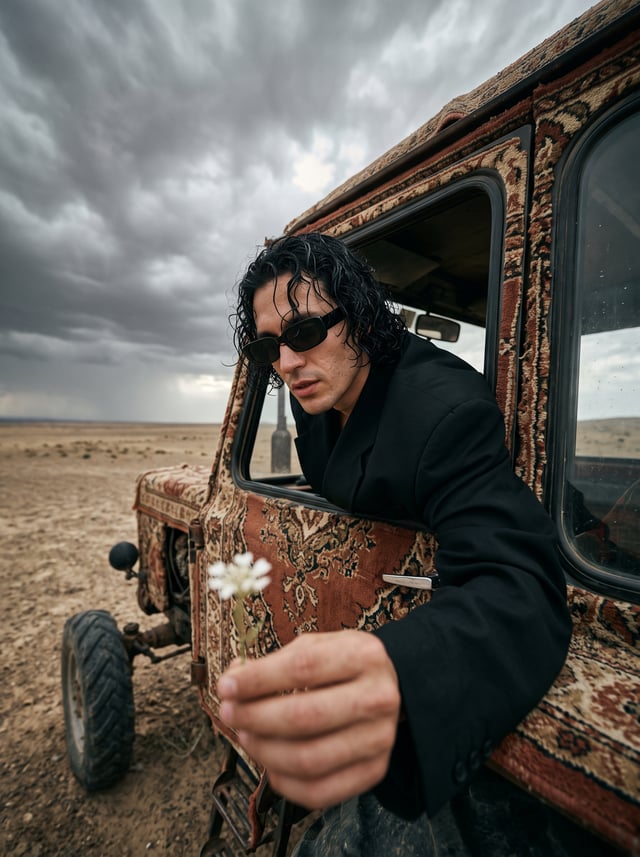 :A wildflower blooming in the desert.Google Gemini Nano Banana Pro and Grok Imagine.PROMPT : ​Ultra-
