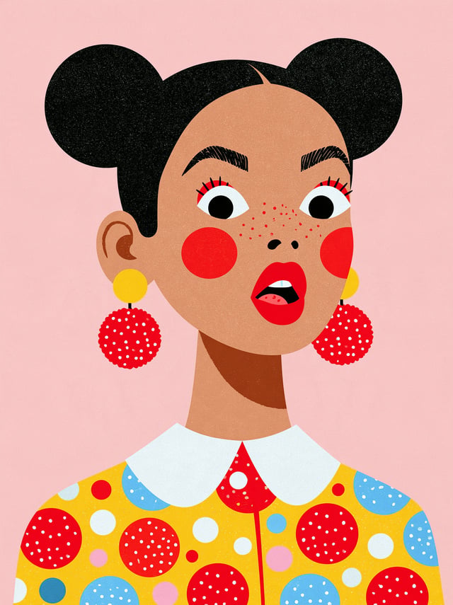 artistic portrait of a beautiful character in a cheeky dramatic expression