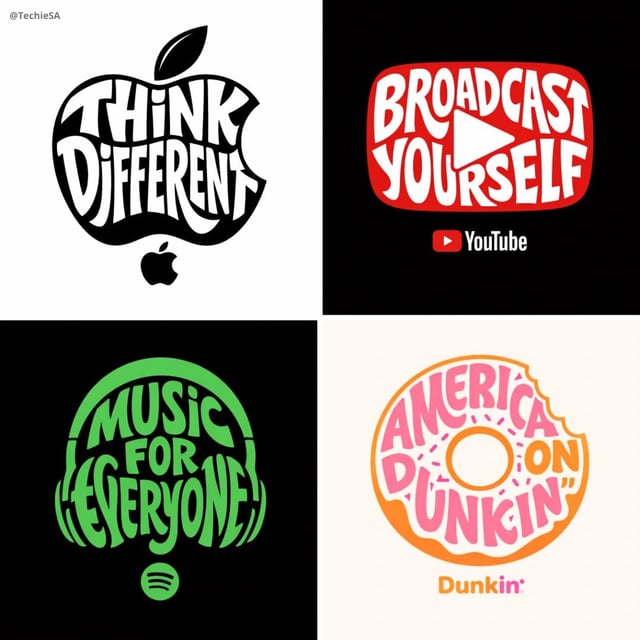 Create a typographic illustration shaped like a [OBJECT], where the text [BRAND SLOGAN] forms the sh