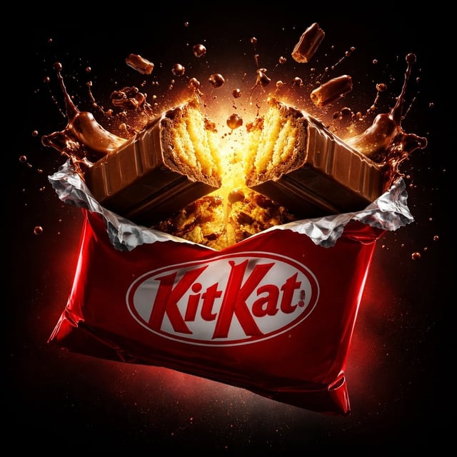 A premium [BRAND NAME] [PRODUCT TYPE] centered in the frame, iconic [BRAND COLOR / PACKAGING STYLE] 