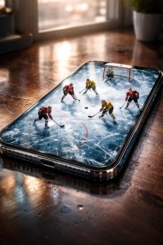 Create a hyper-realistic, stylish vertical poster featuring a smartphone lying on a table, transform