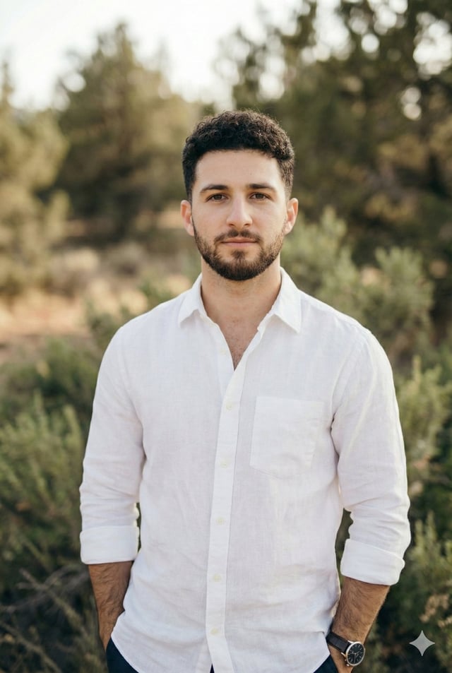 { "scene_type": "outdoor portrait", "composition": { "framing": "medium shot", "orientation": "verti