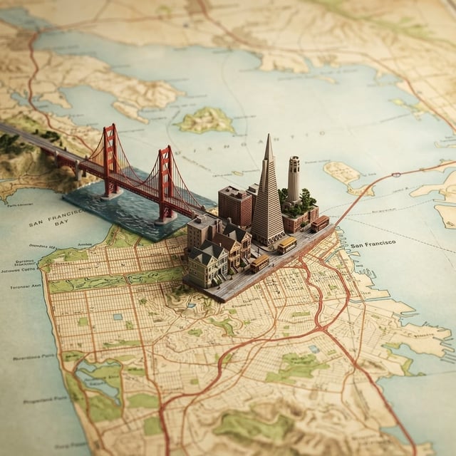 A realistic, highly detailed geographic map viewed from above, accurately representing the region wh