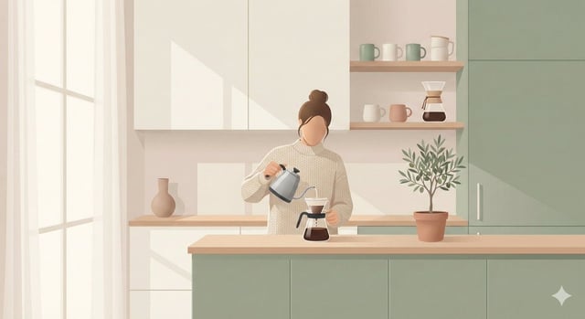 Scandinavian-style minimal illustration of [SUBJECT], muted pastel palette, flat design, soft gradie