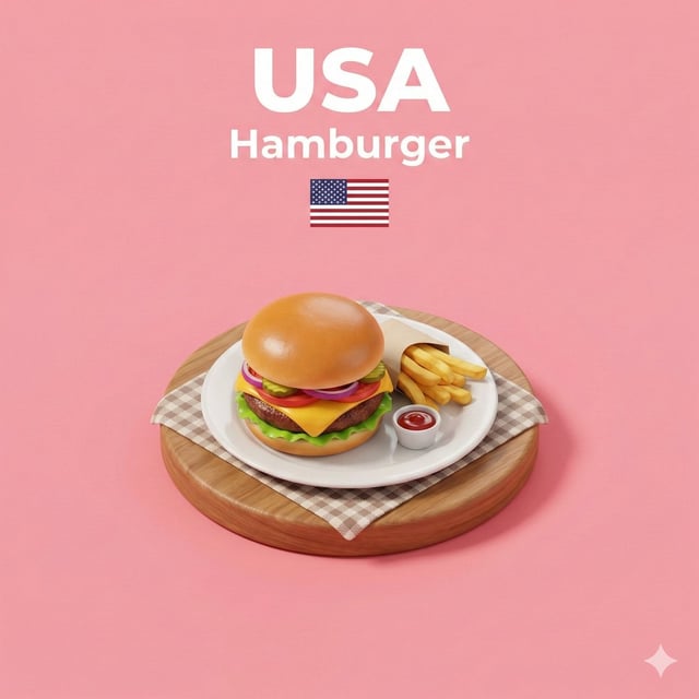 Present a clear, 45° top-down isometric miniature 3D cartoon scene of [COUNTRY]’s signature dish: [F