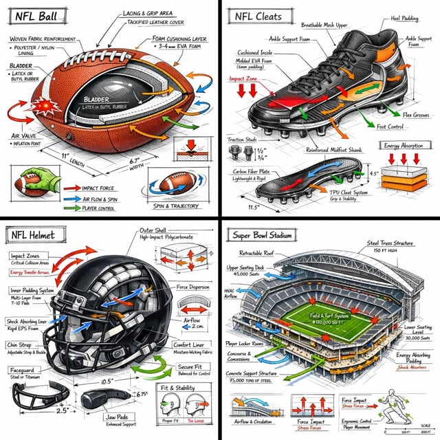Create a technical infographic of [OBJECT] with a 45-degree isometric 3D perspective, slightly tilte